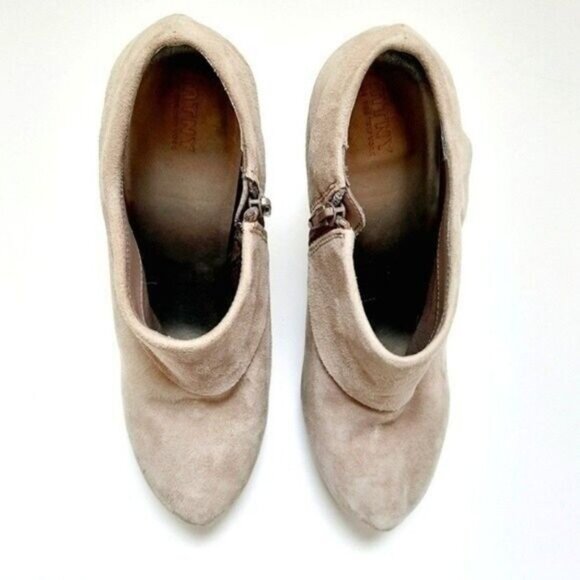 MTNY Laser Genuine Suede High Heel Shoe Bootie Sz 7.5 M - Picture 8 of 11